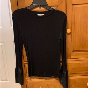 Zara Bell Sleeve Black Blouse
